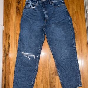 Abercrombie & Fitch Relaxed Fit Distressed Blue Jeans